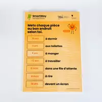 Panneau en bois activité temps d'ecrans dans une vie